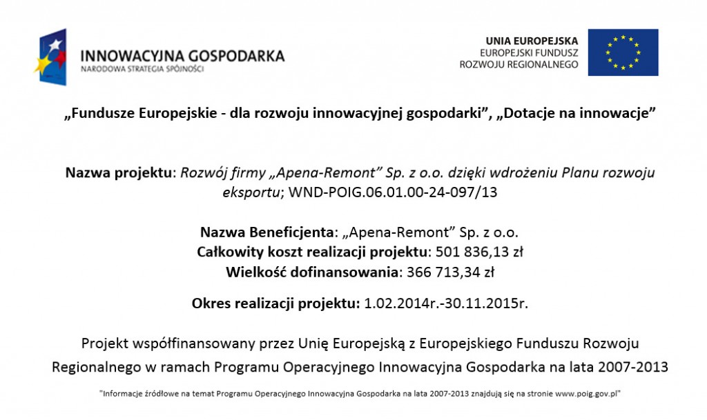 Program Operacyjny Innowacyjna Gospodarka, lata 2007-2013