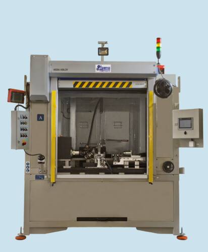 Horizontale Zwei-Stationen-Schweißmaschine Esmeralda - Vorderansicht