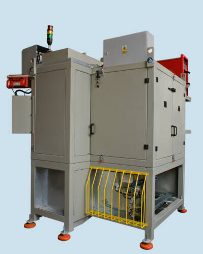 Horizontale Zwei-Stationen-Schweißmaschine Esmeralda - Rückansicht